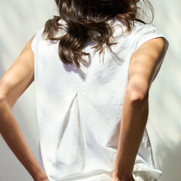 Rowan Savannah Cotton Slub Muscle Tank Top white Large NWOT - Picture 4 of 11